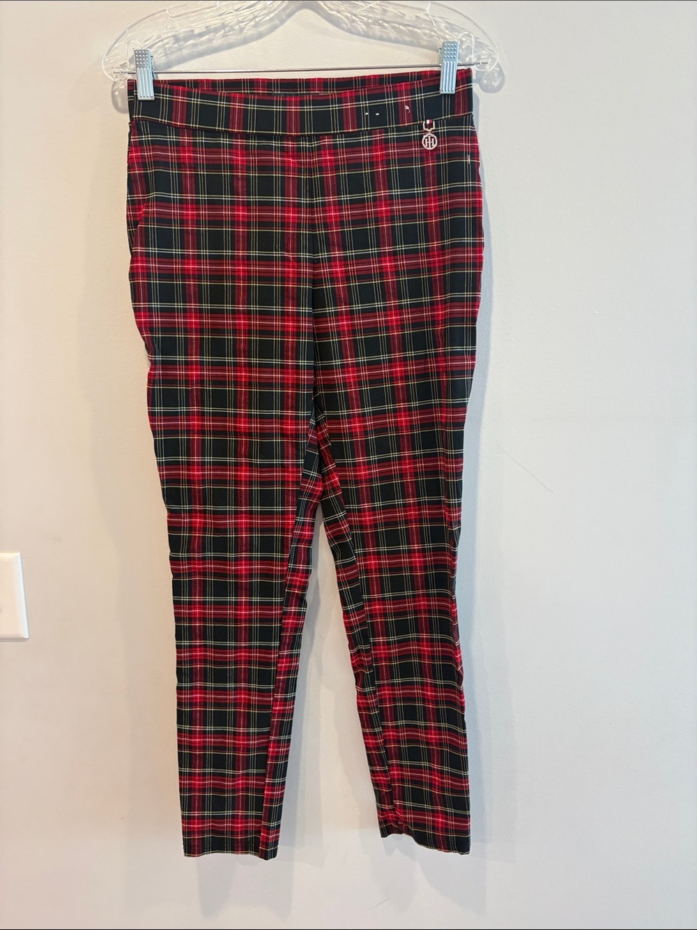Tommy Hilfiger Red & Black Plaid pointe pants waist 14.5 inseam 27.5